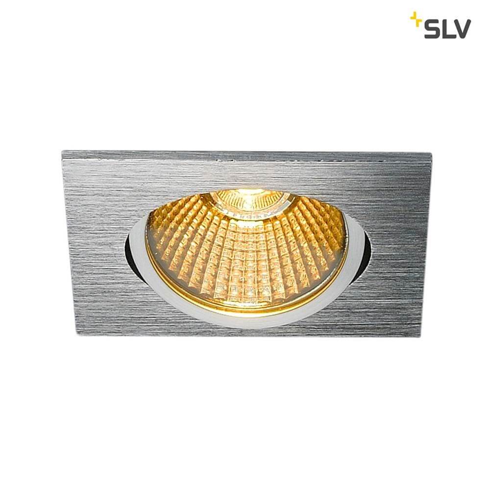 New Tria Eckig LED Einbauleuchte Alu-Gebürstet 1800-3000K in Aluminium-Optik