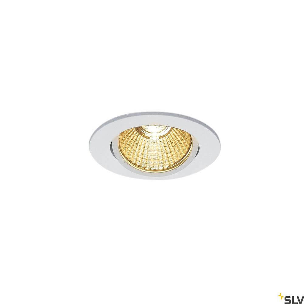 New Tria LED Deckeneinbauleuchte 2700K in weißem Design mit warmem Licht.
