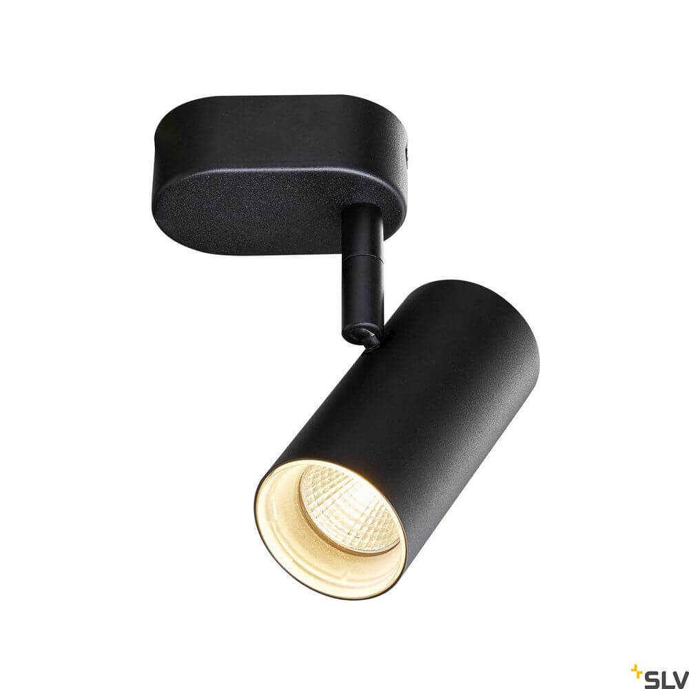 Noblo I Strahler 2700K Schwarz - elegante schwarze Deckenleuchte mit flexiblem Spot.