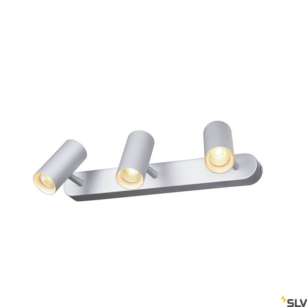 Noblo III 2700K Grau modernes Deckenlicht mit drei Spotlights in Grau