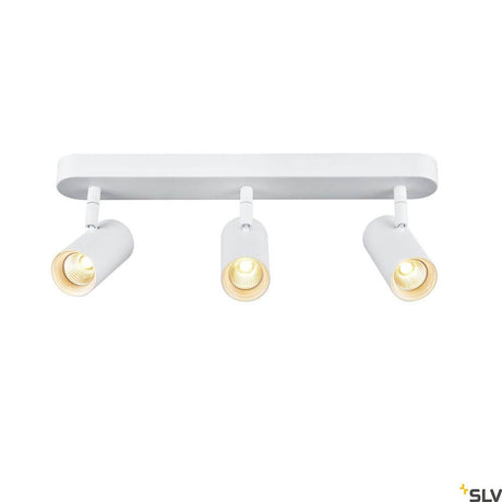 Noblo III 2700K white, ceiling spotlight with three adjustable lampshades in white. Ideal for living spaces.