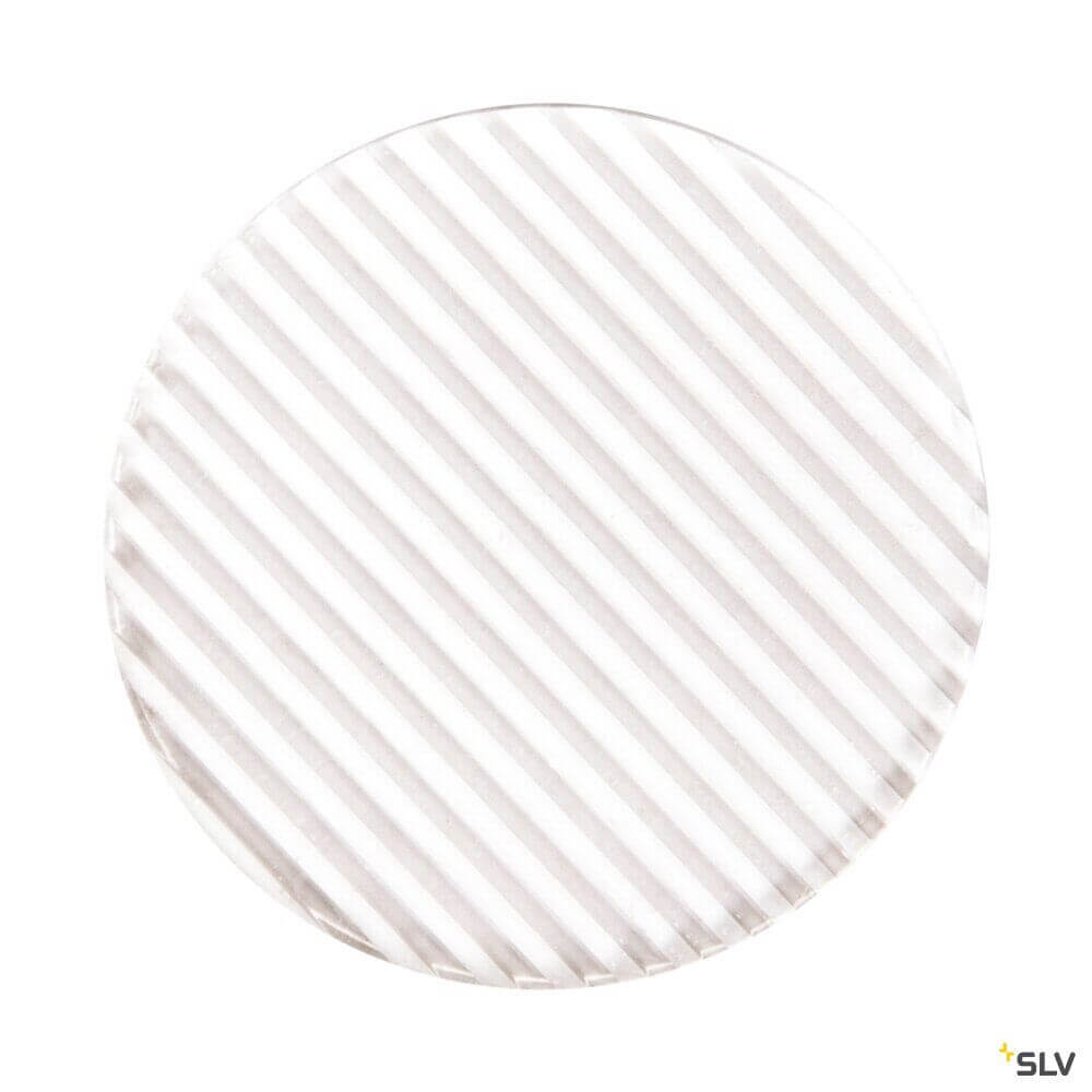 Numinos XS Diffusor Transparent mit prismatischer Struktur und dezentralen Streifen.