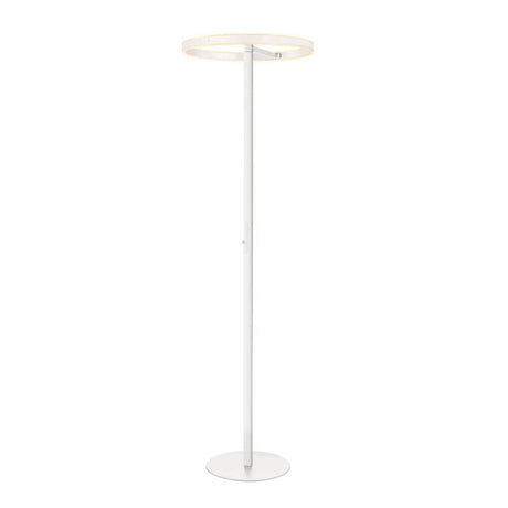 One Straight FL LED Stehleuchte in Weiß, vertikal schwenkbar, elegantes Design für stilvolle Wohnräume.