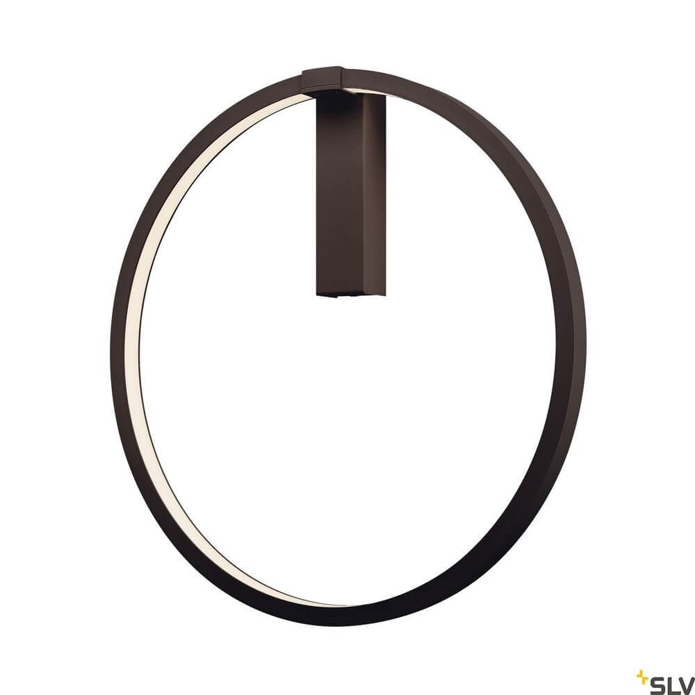 One 60 Wandlampe Dali 3000/4000K Schwarz in elegantem, kreisförmigem Design für moderne Innenräume.