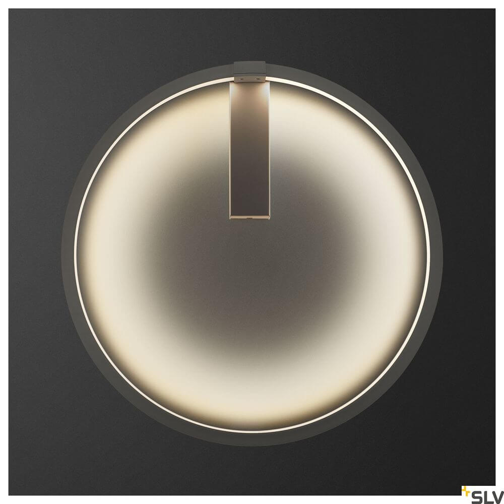 One 60 Wandlampe Dali 3000/4000K Schwarz in stilvollem Design mit sanfter Beleuchtung.