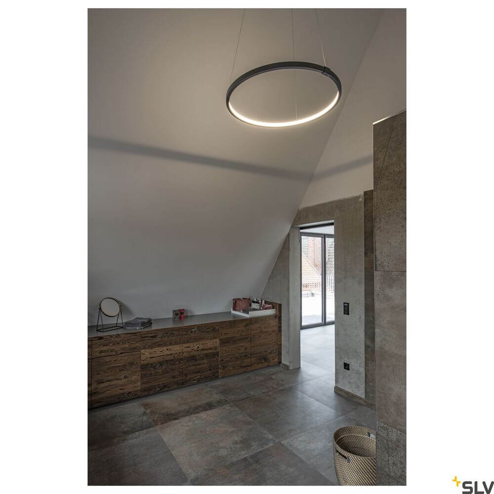 Pendellampe One 80 Dali in Schwarz, 3000-4000K, modernes Design für stilvolle Innenräume.