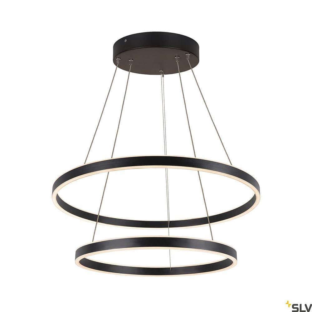 One LED Pendelleuchte Double Dali Up&Down in modernem Design mit zwei Ringen, ideal für Hotellerie und Gastronomie.