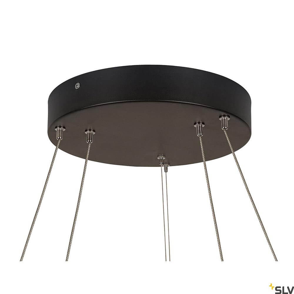 One LED Pendelleuchte Double Dali Up&Down - Deckenmontage mit schwarzem Montageplatten-Design