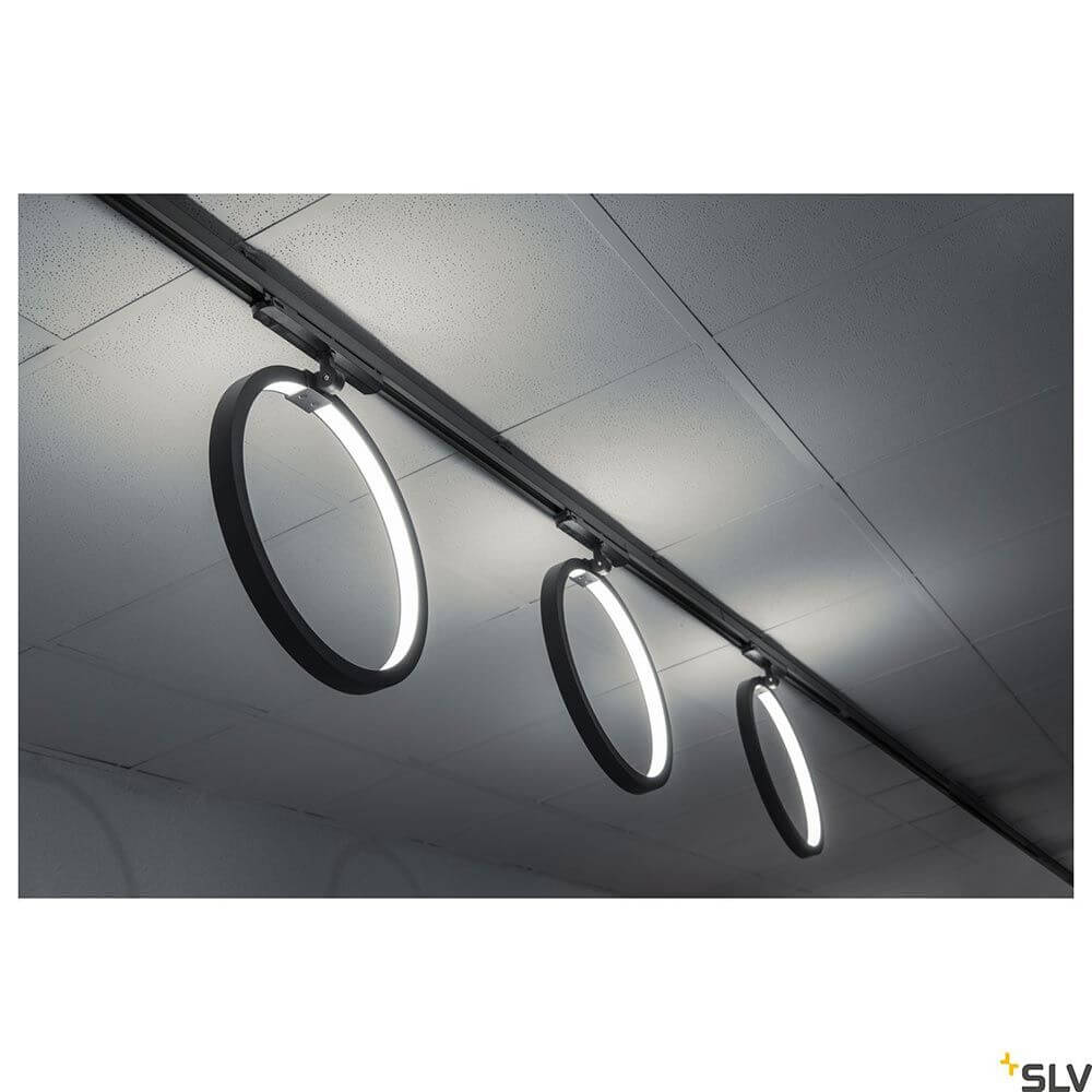 One LED Systemleuchte 3-Phasen Dali Ø 40cm, moderne Restaurantbeleuchtung mit elegantem Design.