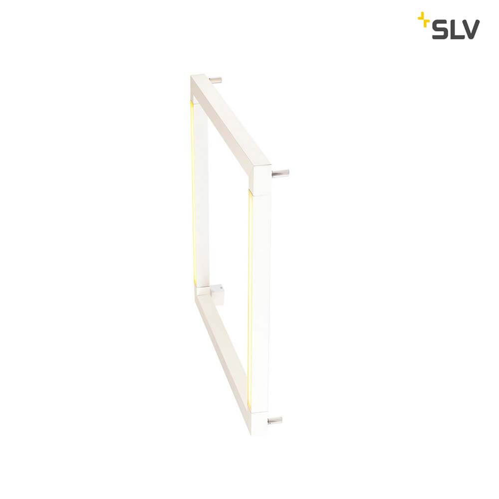 Open Grill LED Double Twist Wand- & Deckenleuchte Weiß in modernem Design mit rechteckigem Rahmen und LED-Beleuchtung.