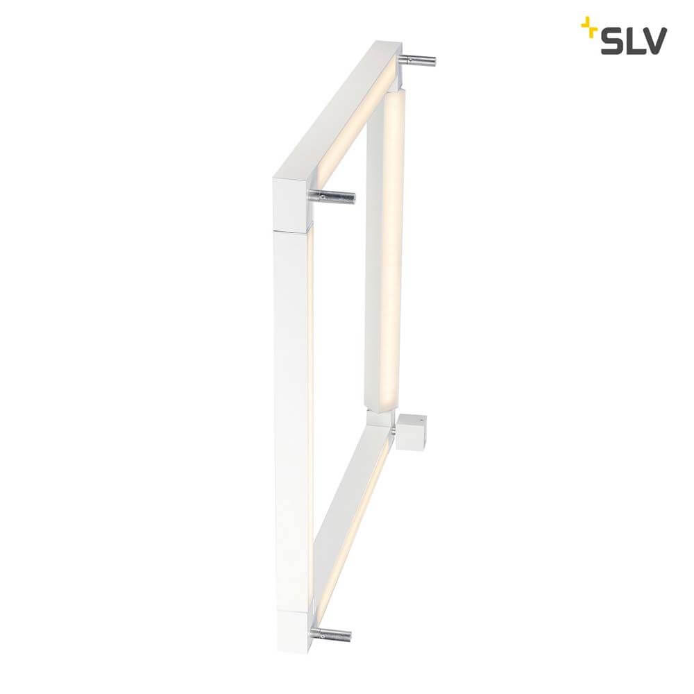 Open Grill LED Double Twist Wand- & Deckenleuchte Weiß mit drehbaren Elementen und LED-Beleuchtung, ideal für 230V Netzwerk.