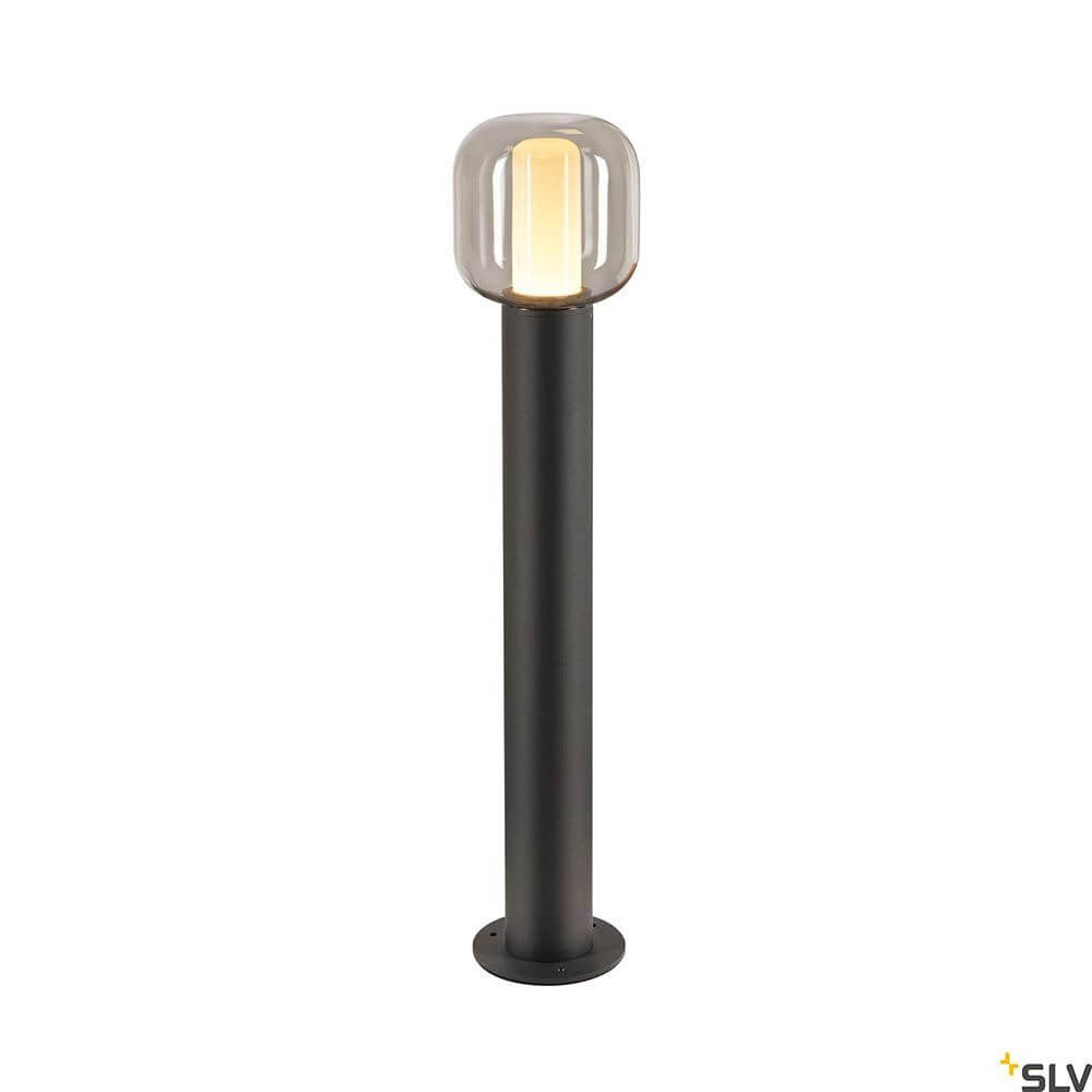 Ovalisk Outdoor LED Pollerleuchte CCT-Switch IP65 mit echtem Glas und modernem Design für den Außenbereich.