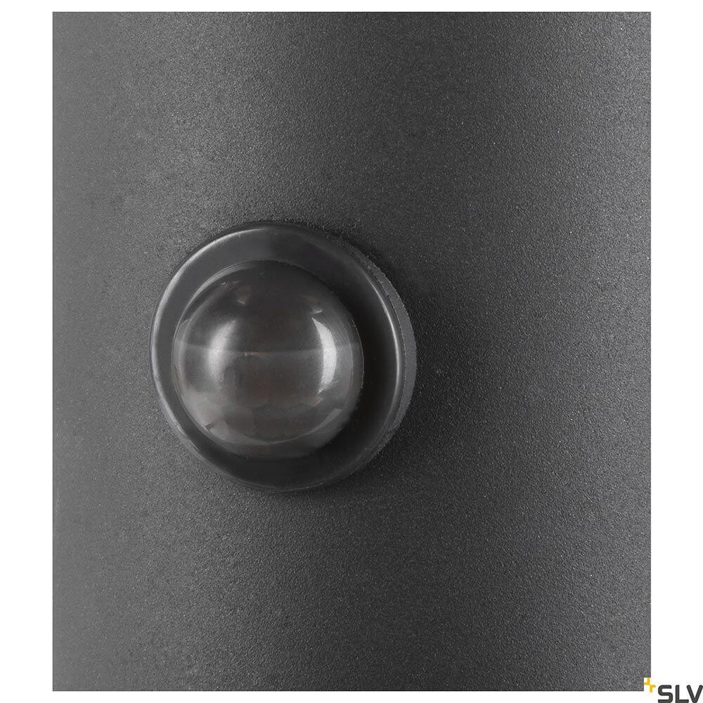 Ovalisk Sensor LED Wandaufbauleuchte Outdoor CCT mit Sensor und modernem Design aus echtem Glas