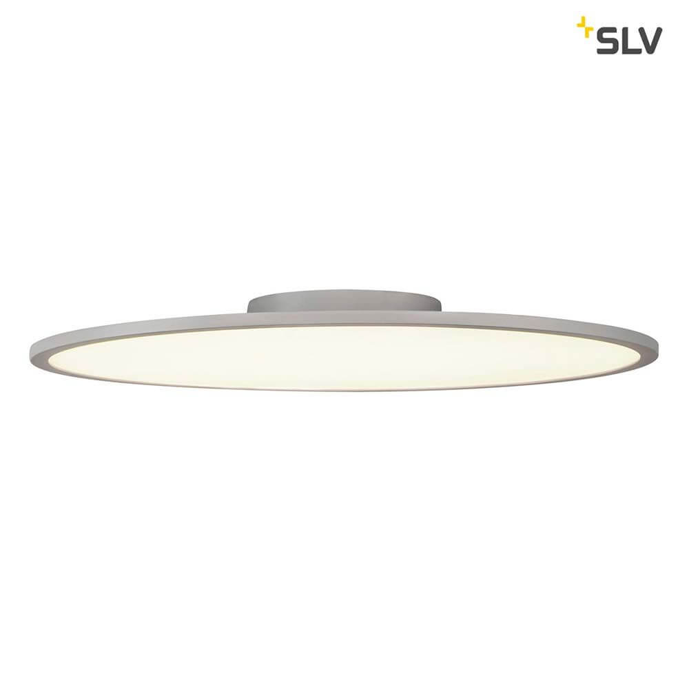 Panel 60 Rund LED Deckenaufbauleuchte Silbergrau 4000K mit modernem Design für effiziente Beleuchtung.
