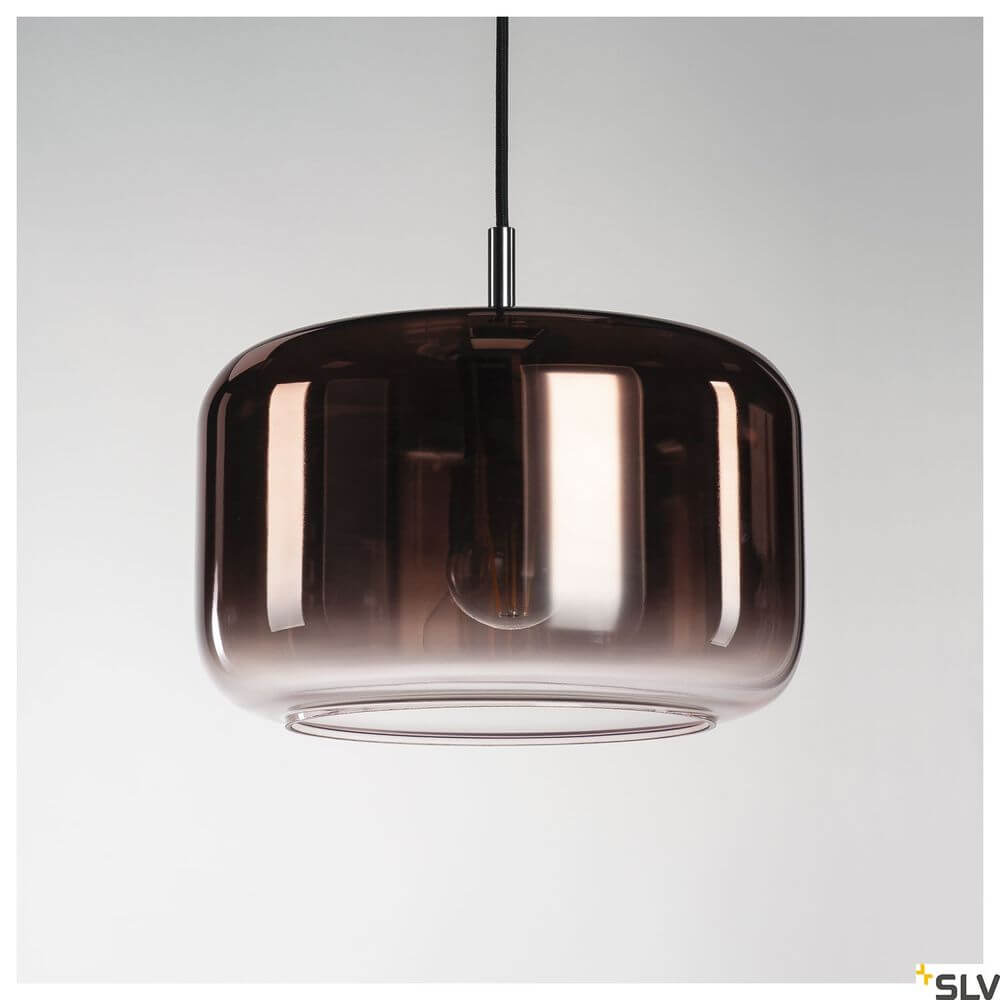 Pantilo 28 Pendellampe E27 Kupfer im modernen Design mit stylischer Glasabdeckung
