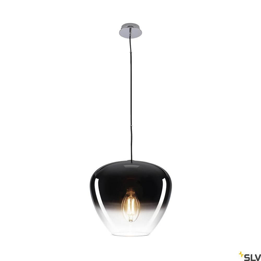 Pantilo Convex Pendelleuchte Chrom mit verchromtem Glasschirm und ausgefallener Optik