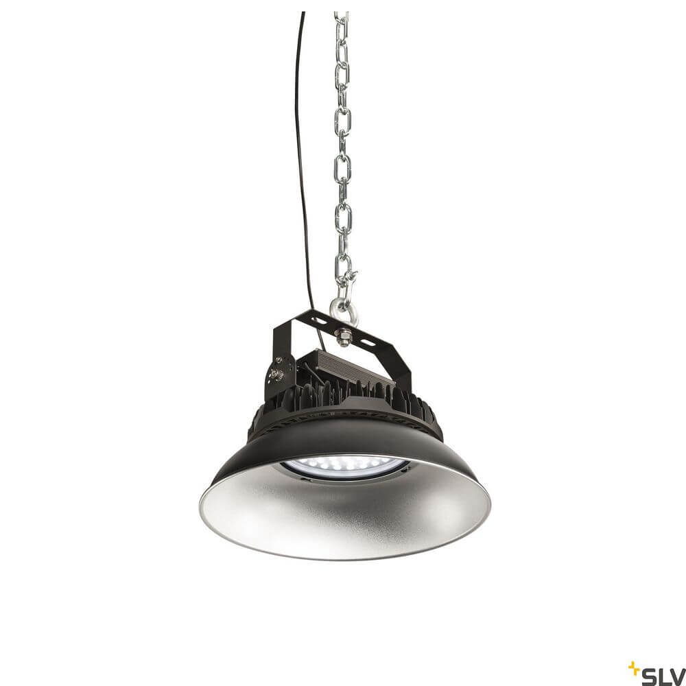Para Flac Pendellampe Dali Schwarz 4000K in Schwarz mit Kette und LED-Beleuchtung