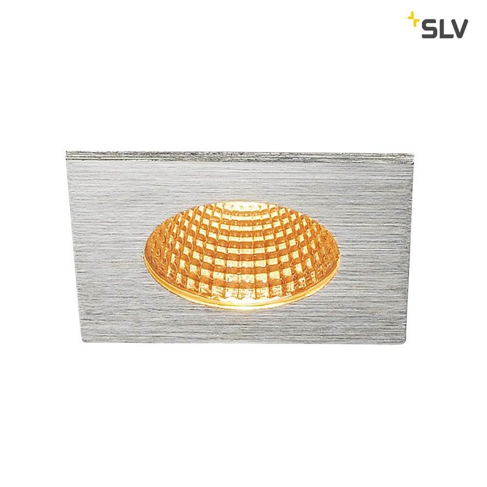 Patta-I LED Außen-Einbauleuchte Eckig IP65 Silber in silberner Ausführung mit dim-to-warm LED.