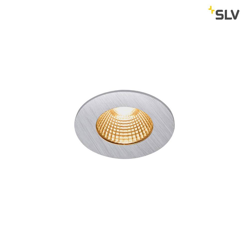 Patta-I LED Außen-Einbauleuchte Rund IP65 Silber mit dim-to-warm fähiger LED und modernem Design.