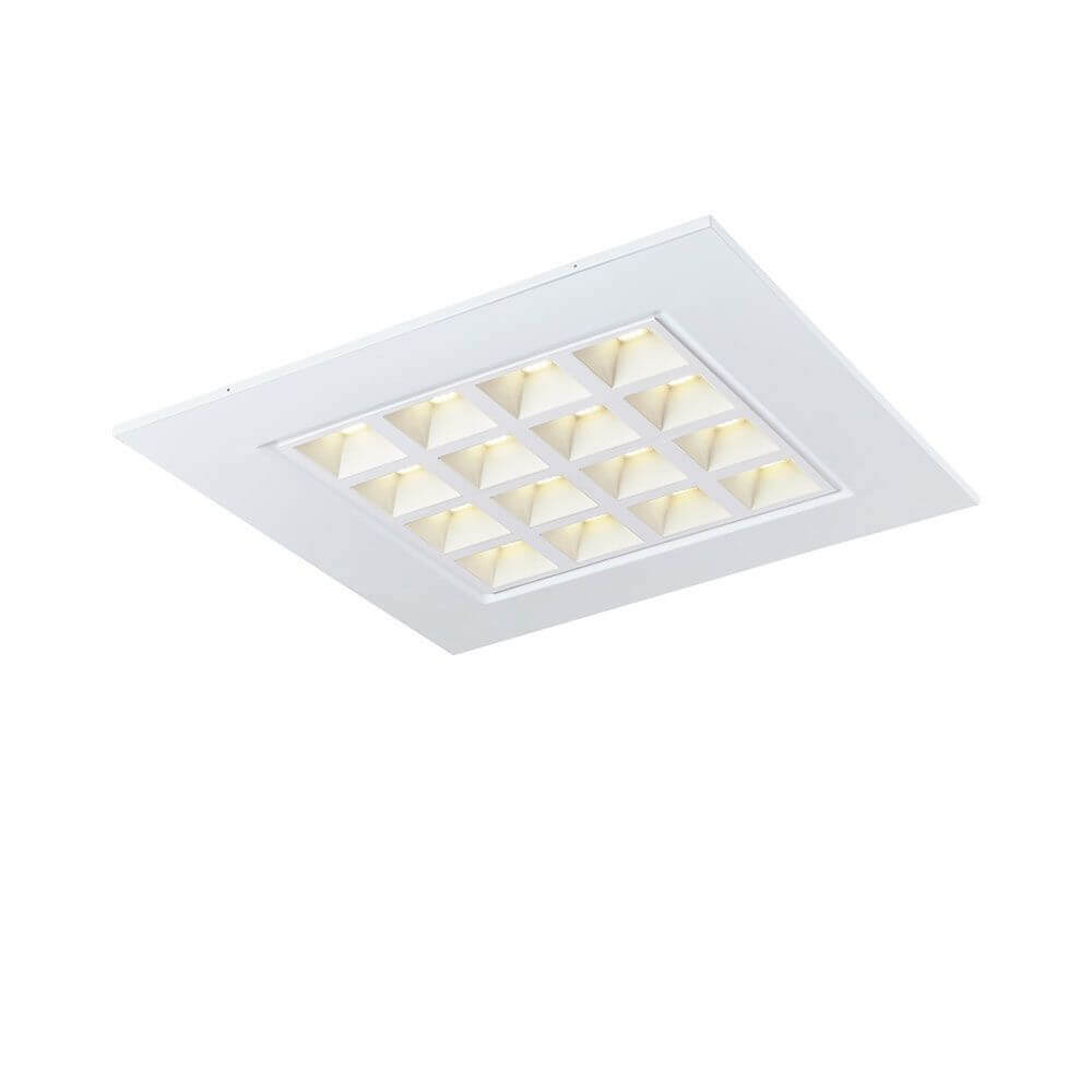 Pavano 620 Deckenleuchte Weiß 4000K in modernem Design mit quadratischem LED-Raster.