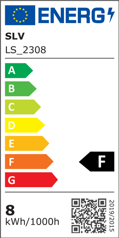 Pema LED Außen-Wandaufbauleuchte IP54 Anthrazit, Energieeffizienzlabel SLV LS_2308, Energieklasse F