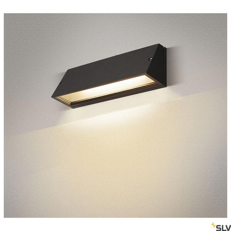 Pema LED applique murale en saillie Outdoor CCT - noire, luminaire mural moderne pour les espaces extérieurs avec fonction CCT.