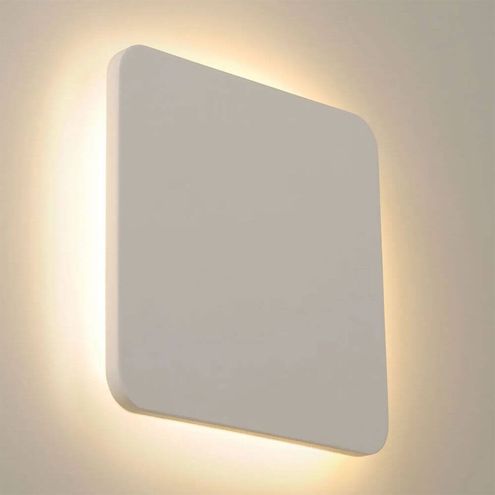 Plastra Square LED Wandleuchte 3000K Gips