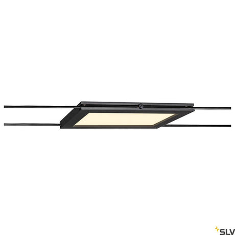 Plytta LED cable light for the Tenseo 12V cable system mounted on a cable.