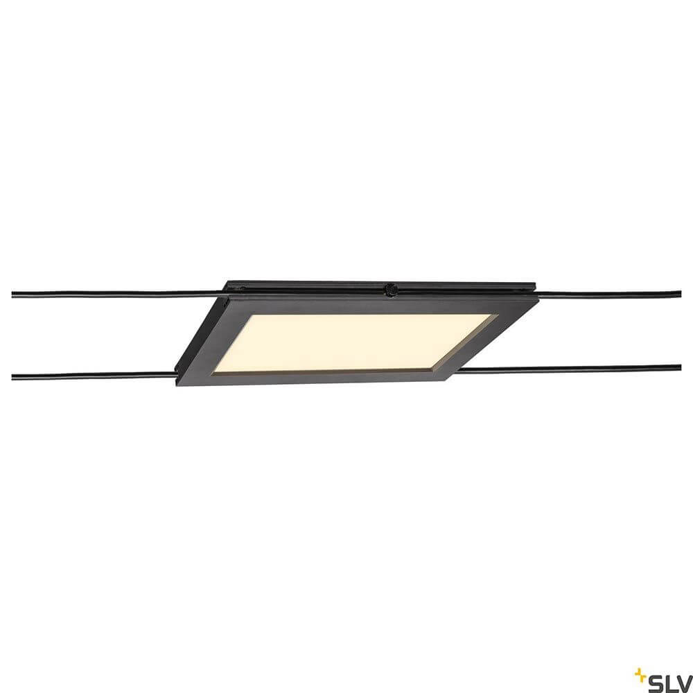 Plytta LED Seilleuchte für Tenseo 12V-Seilsystem in schlankem Design auf Seil hängen