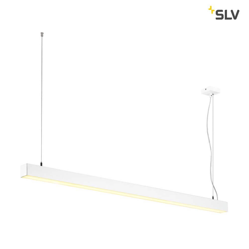 Q-Line Dali Pendelleuchte in Weiß mit dimmbaren LEDs und Acrylglasdiffusor für blendfreies Licht.