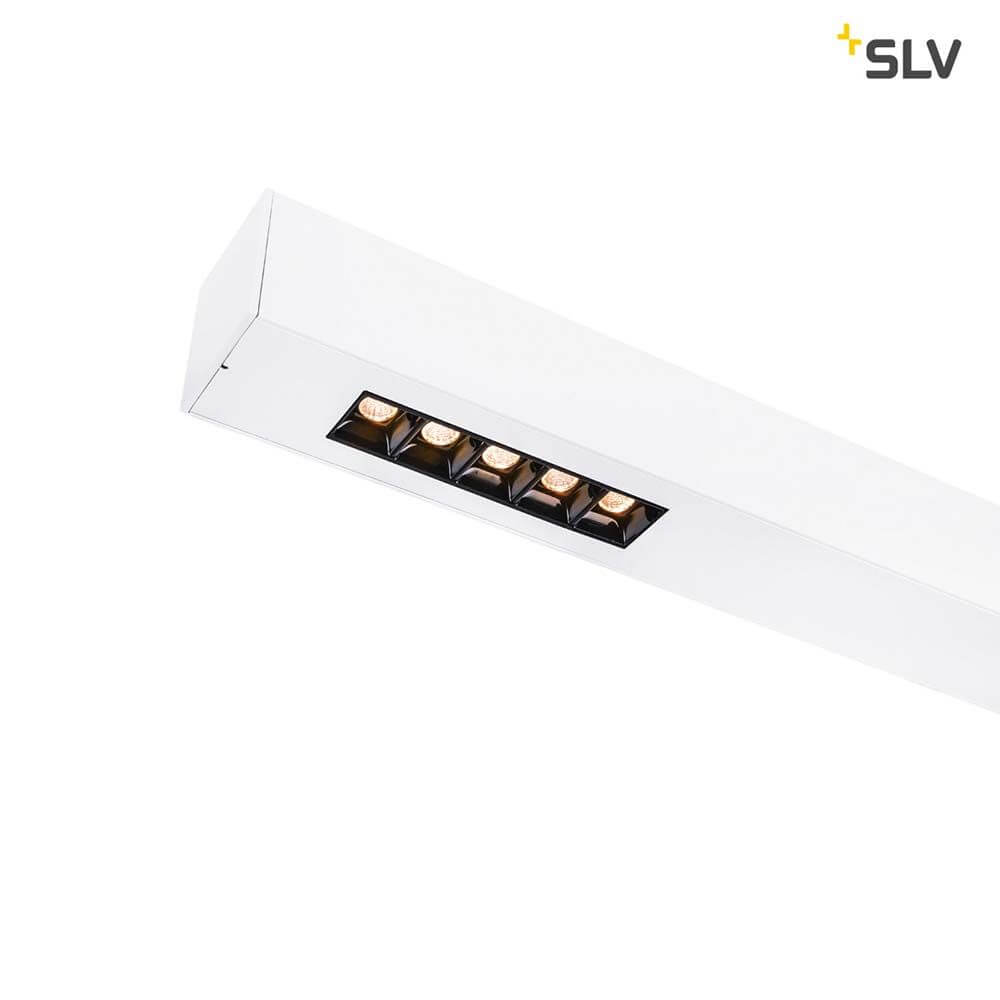 Q-Line LED Deckenaufbauleuchte 1m Weiß 3000K mit dimmbaren Leuchten für angenehme Raumbeleuchtung.