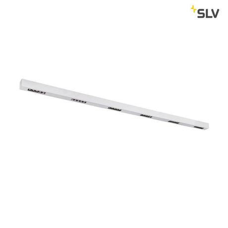 Q-Line LED Deckenaufbauleuchte 2m Silber 3000K in weißem Design, ideal für moderne Innenräume.