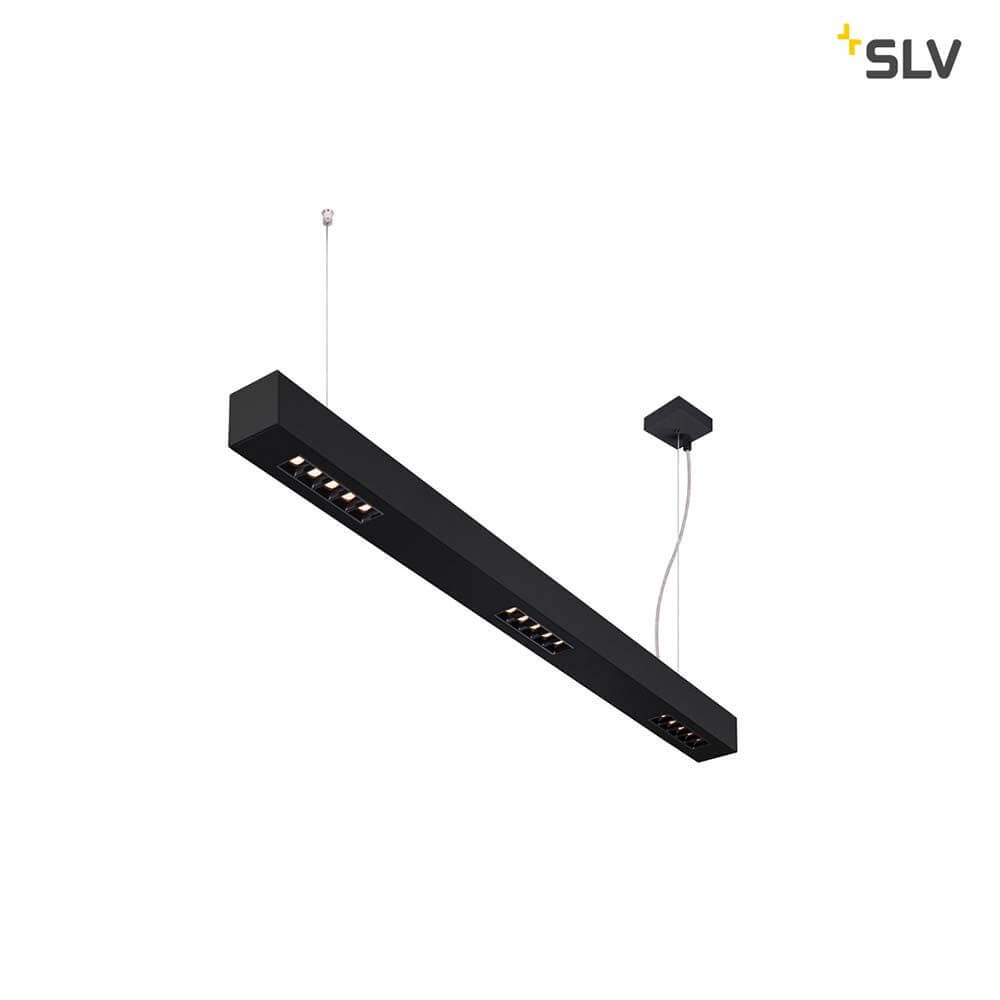 Q-Line LED Pendelleuchte 1m Schwarz 3000K mit hohem Lichtoutput und TRIAC dimmbaren Treiber.