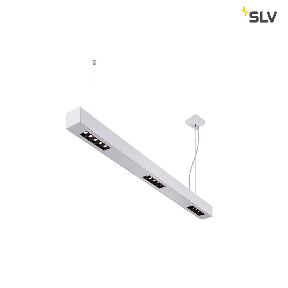 Q-Line LED Pendelleuchte 1m Silber 3000K mit modernem design und dimmbaren LED-Treiber.