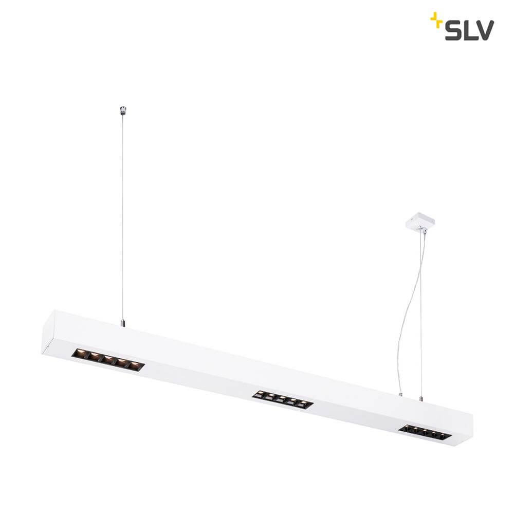 Q-Line LED Pendelleuchte 1m Weiß 3000K mit modernem Design und TRIAC Dimmbarkeit.
