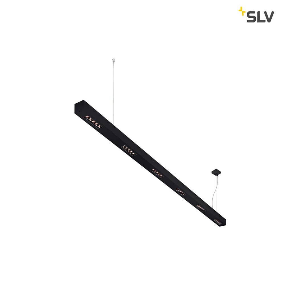 Q-Line LED Pendelleuchte 2m Schwarz 3000K - moderne Deckenbeleuchtung in Schwarz mit TRIAC Dimmer.