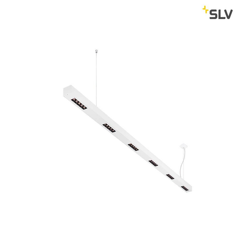 Q-Line LED Pendelleuchte 2m Weiß 3000K mit modernem Design und TRIAC dimmbaren LED-Treiber.