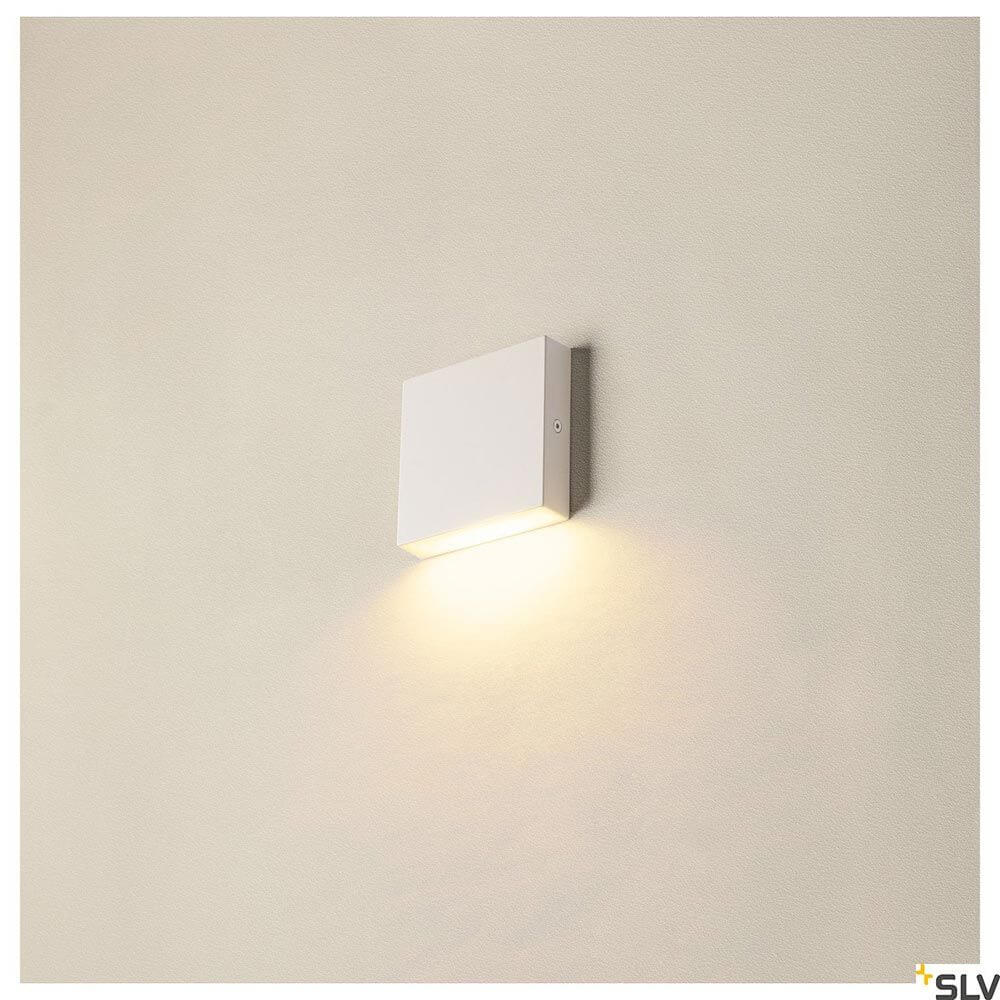 Quad Frame LED Wandeinbauleuchte in Weiß, blendfreie Beleuchtung für Gehwege und Treppen.