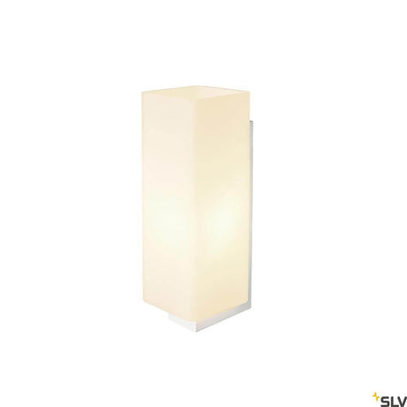 Quadrass Wandaufbauleuchte Glas weiße Wandleuchte mit Glasschirm, modernes Metall-Glas-Design