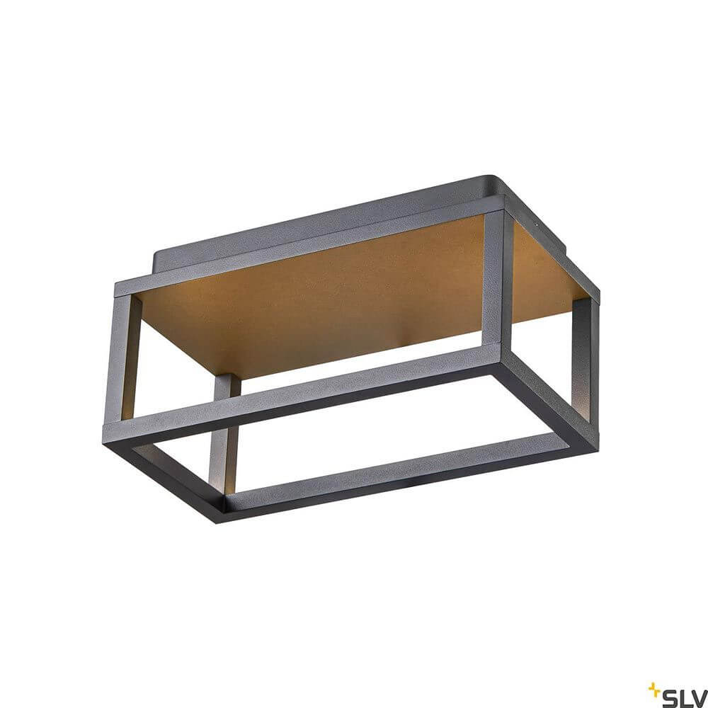 Quadrulo LED Wandleuchte aus Aluminium für Außenbereich, IP55, mit klarer Leuchtfläche, 230V Anschluss