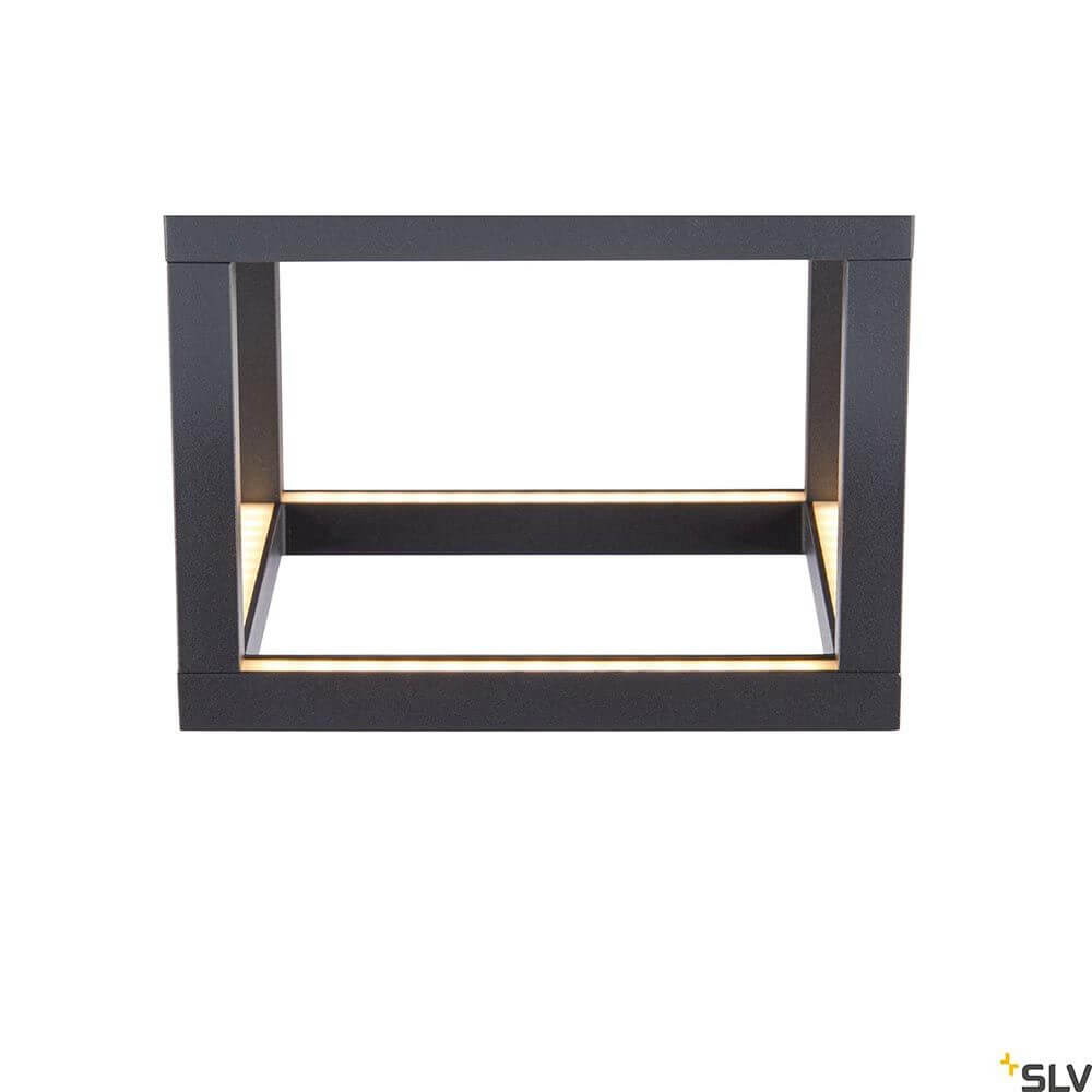 Quadrulo XS LED Deckenleuchte anthrazit aus Aluminium für den Außenbereich mit klarem Design