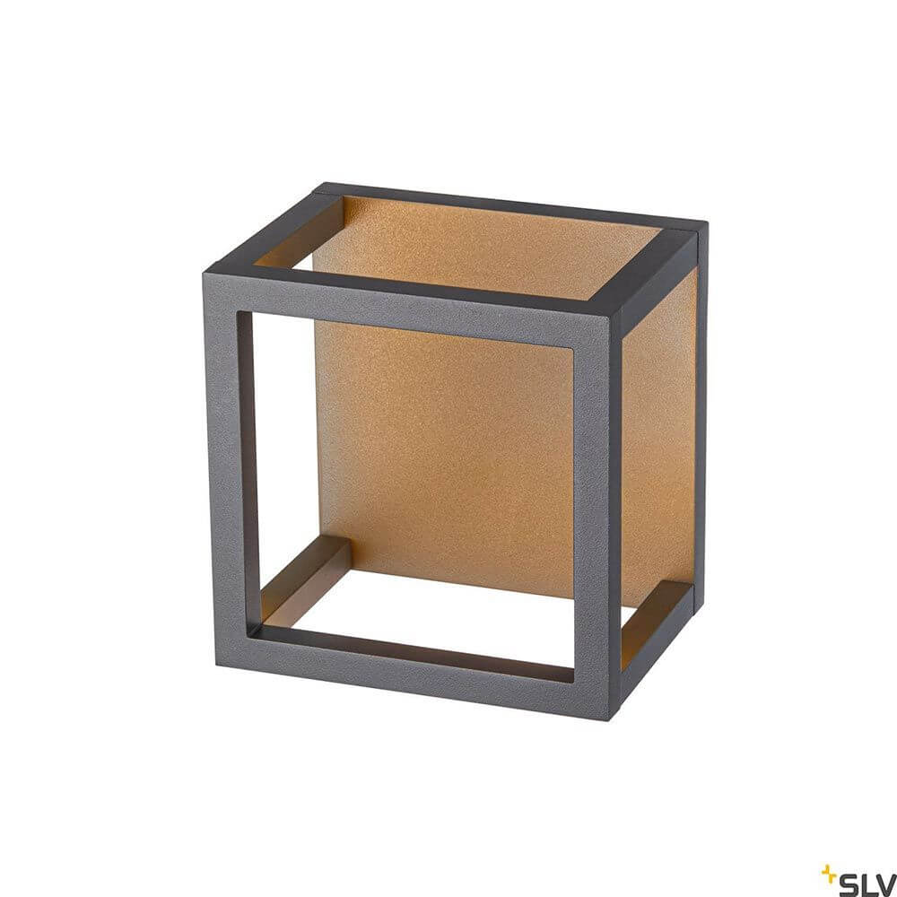 Quadrulo XS LED Deckenaufbauleuchte Anthrazit mit klarer Leuchtfläche,ideal für den Außenbereich.