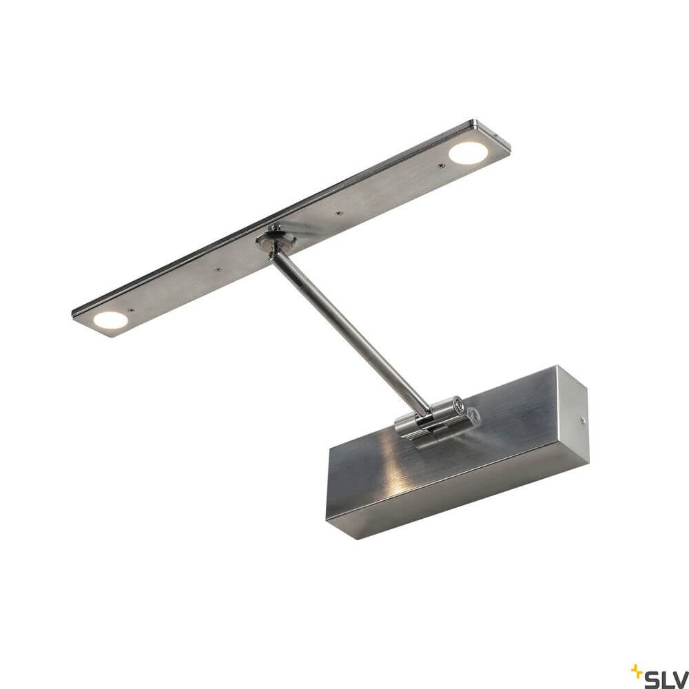 Retrato D Wandlampe 3000K Grau mit moderner, eleganter Stahloptik und zwei Leuchten.