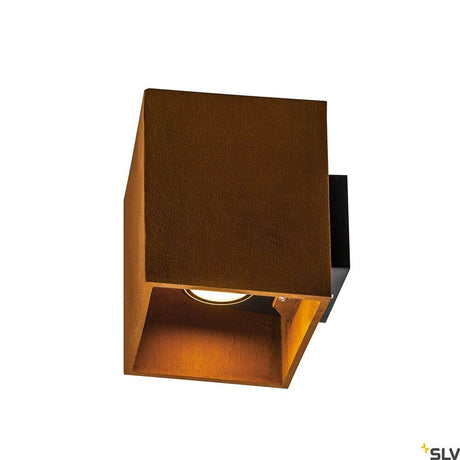 Rusty LED Wandaufbauleuchte Up&Down Outdoor Rost CCT eckig für Fassade, rostfarbene LED-Wandleuchte