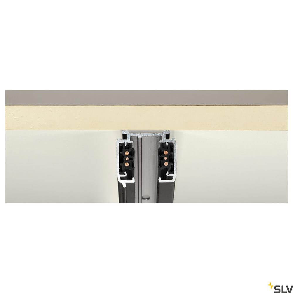 DALI kompatible Aluminium Trägerschiene für Hochvolt 3Phasen-Aufbauschienen-System, Montage an Wand oder Decke.