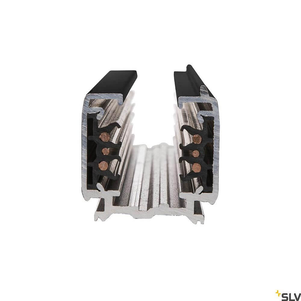 S-Track Dali Schiene - DALI kompatible Aluminium Trägerschiene für 3Phasen-System, detailierte Ansicht des Profils.