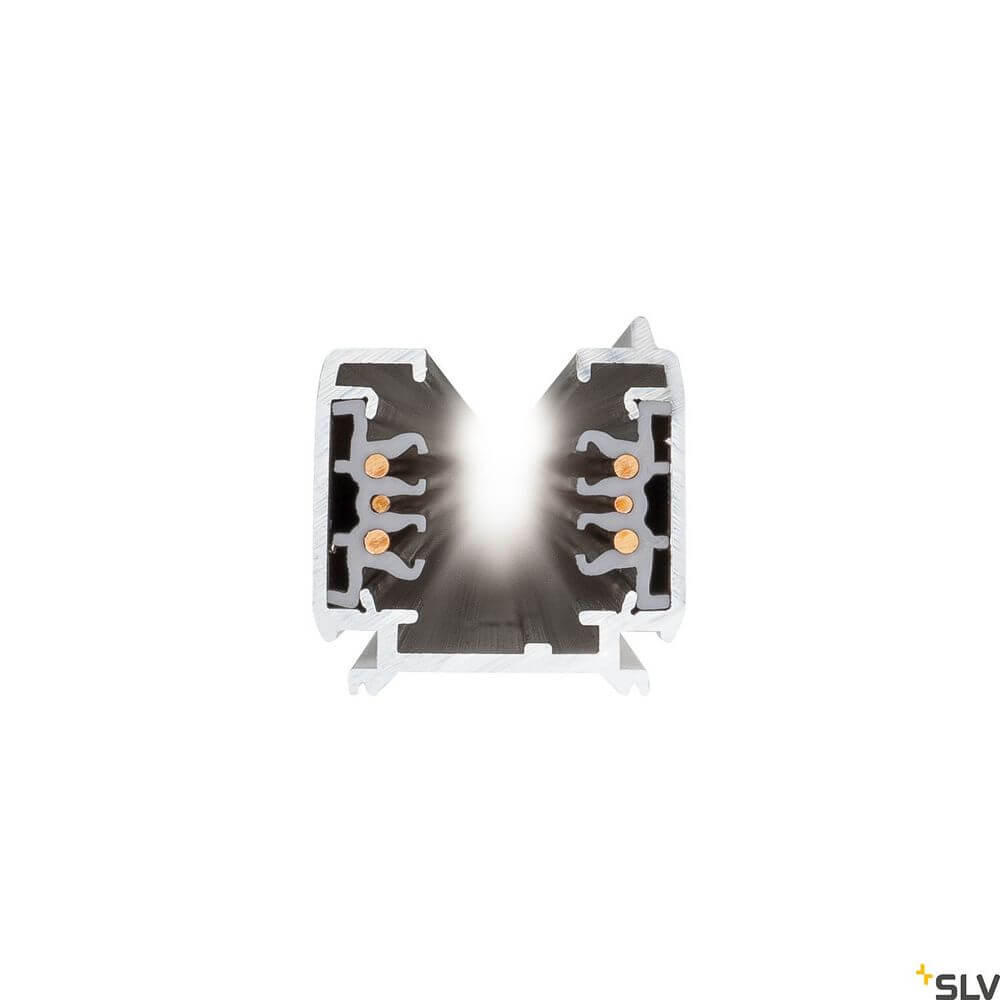 S-Track Dali Schiene 2m Weiß - Aluminiumprofil mit hochwertiger Kabelverbindung und Lichtauslass.