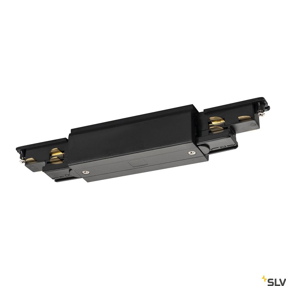 S-Track Dali Verb mit Einspeiser Schwarz, schwarze Einspeiservorrichtung für Tracklight Systeme.