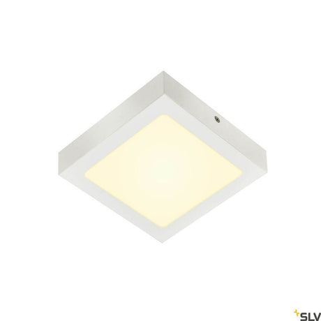 Senser 18 LED surface-mounted light 3000K square white - square ceiling light in elegant white.