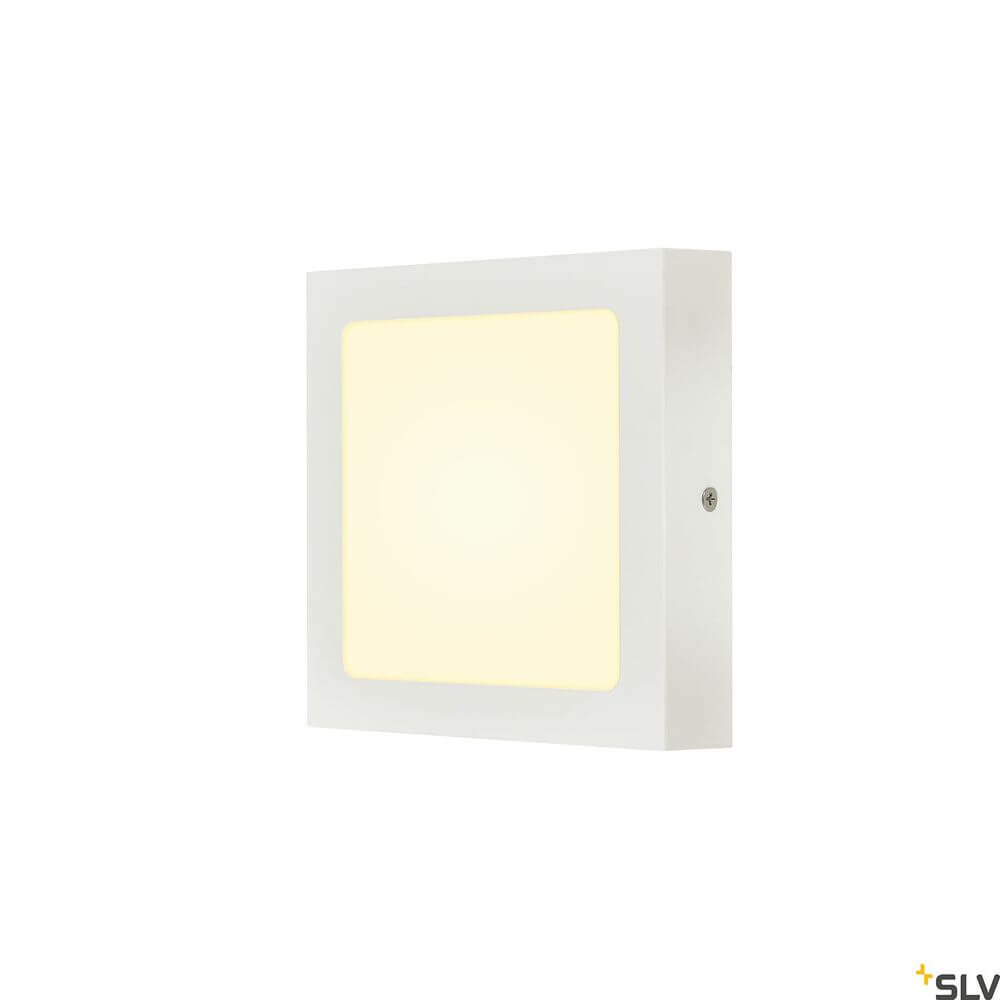 Senser 18 LED Aufbauleuchte 3000K Eckig Weiß in modernem, quadratischem Design und warmem Licht.